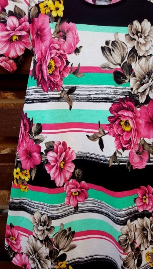 SEASIDE ESCAPE STRIPE FLORAL DRESS IN MINT MIX [product vendor] - Life is Chic Boutique