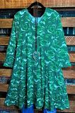 camouflage print dress green plus size