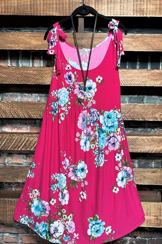 floral dress fuchsia