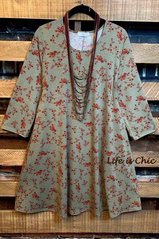 floral-dress-tunic-sleeve-olive