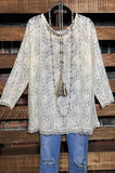 lace layering top-beige 