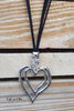 HEART ON HEART 02 PCS SET NECKLACE & EARRING SILVER COLOR