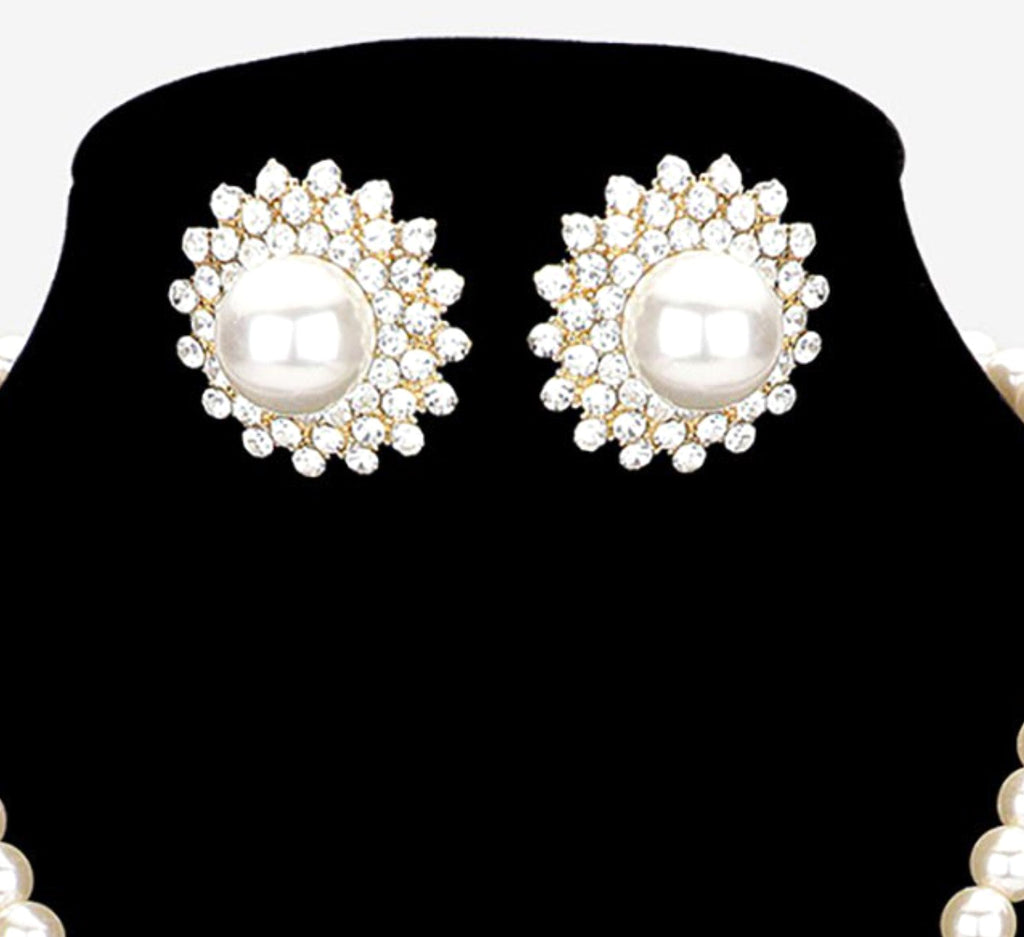 Classic Timeless Pearl Set Necklace & Earring