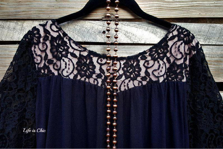 EVERYDAY'S MUSE LACE DRESS IN BLACK [product vendor] - Life is Chic Boutique