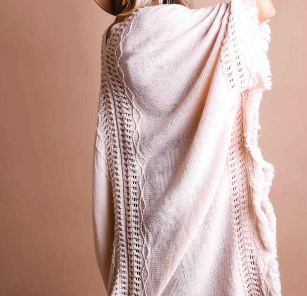 ENJOY THE JOURNEY BOHO KIMONO IN BEIGE