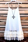 LOVE OF MY LIFE LACE SLIP CAMISOLE DRESS - OFF WHITE [product vendor] - Life is Chic Boutique