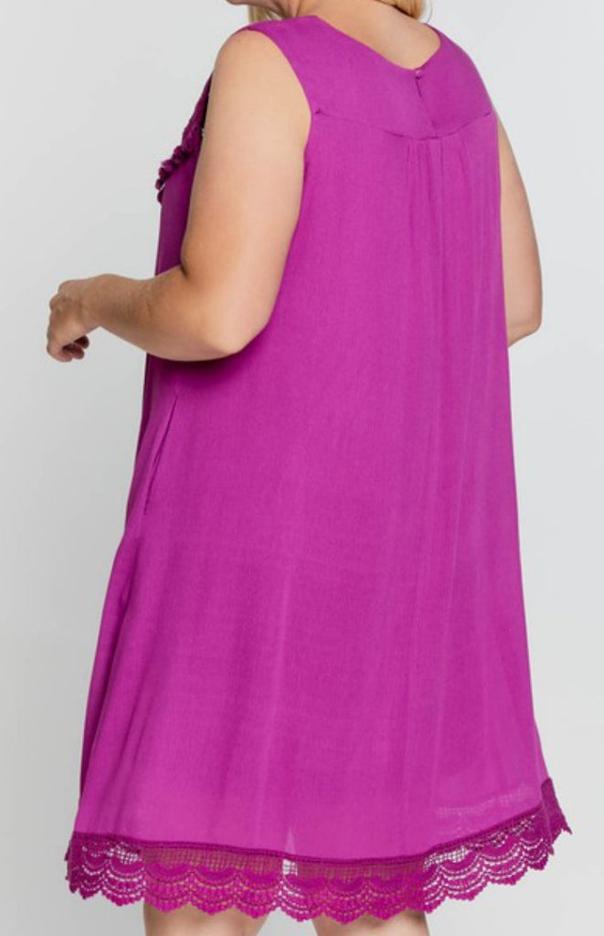 18-20 Size -  Berry Lace Dress----------Sale