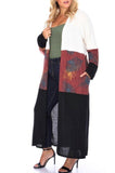 Let's Cozy Up Cardigan Maxi Cardigan in Multi-Color--------SALE
