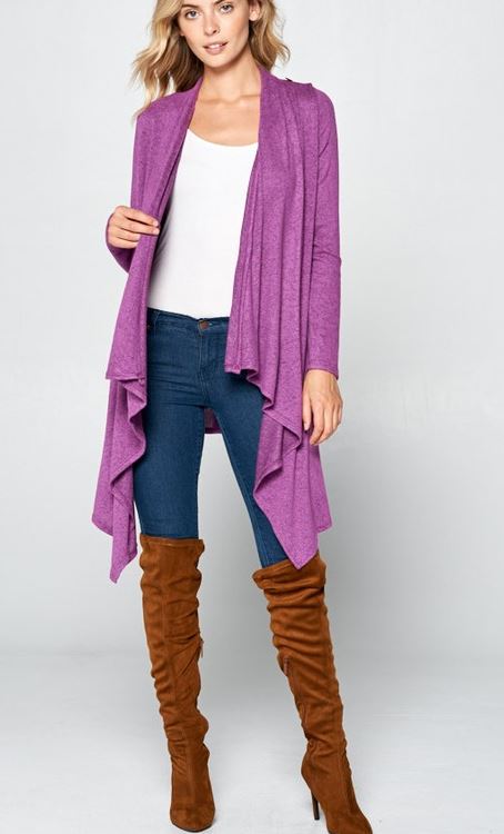 JUST LIKE THAT CARDIGAN SWEATER IN MAGENTA -----------SALE